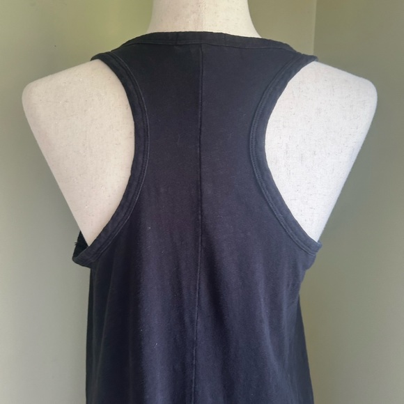 J Crew Re-Imagined Eco label black High/Low black tank dress. Racer back. Size S - Picture 3 of 15